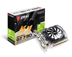 MSI VGA PCI-E NVIDIA GF GT 730 2G (N730-2GD3V3), 2GB/128BIT, DDR3, HDMI/D-SUB/DVI, ONE FAN, 2 SLOT FANSINK, 3YW.